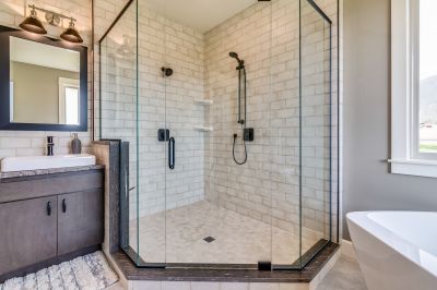 Minimalist Shower with Matte Fixtures